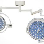 Double heads Operating ceiling mounted surgical light.