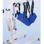 Stable sling bar with reliable safety grounds. Long lift arm makes it possible to easily lift the patient on the middle of the bed..